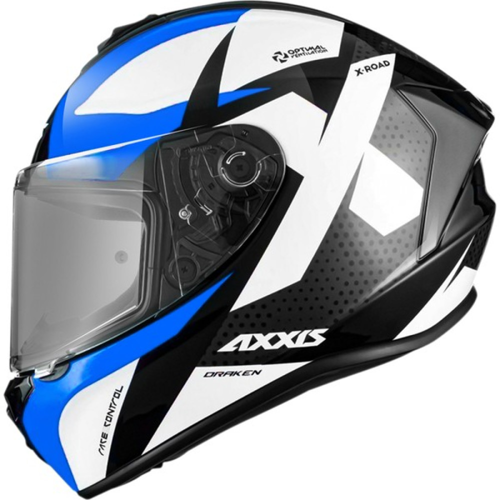 Axxis Draken x Road Gloss Blue Full Face Kapalı Motosiklet Kaskı - Şeffaf Vizör - 2XL Motorsiklet Kaskları Fiyatı