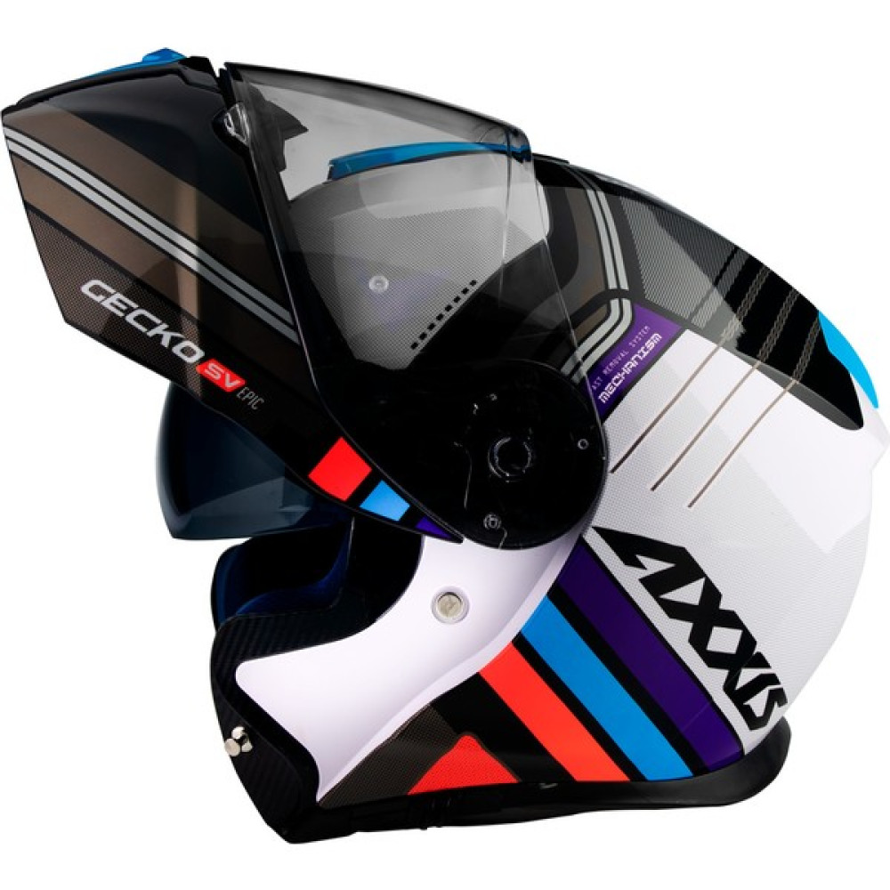Axxis Gecko Sv Epıc B7 Gloss Blue Çene Açılır Motosiklet Kaskı - Tek Renk - 2XL Motorsiklet Kaskları Fiyatı