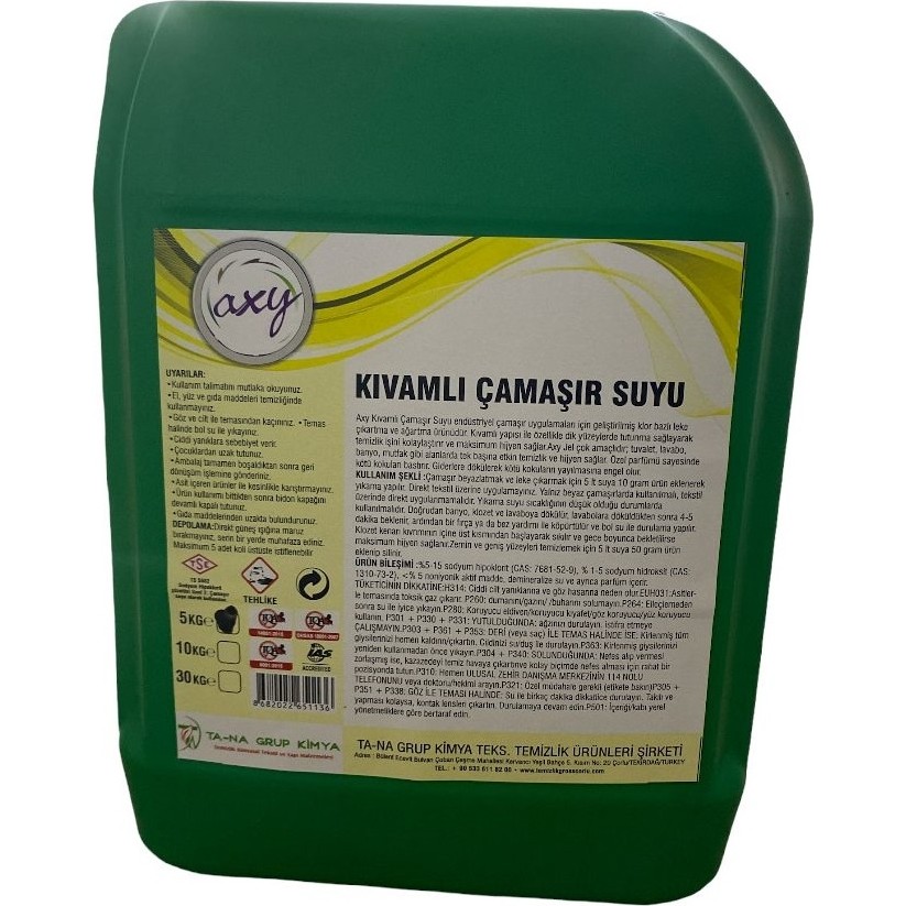 Axy Yoğun Kıvamlı Çamaşır Suyu 30 kg - 30 lt Çamaşır Yıkama Fiyatı