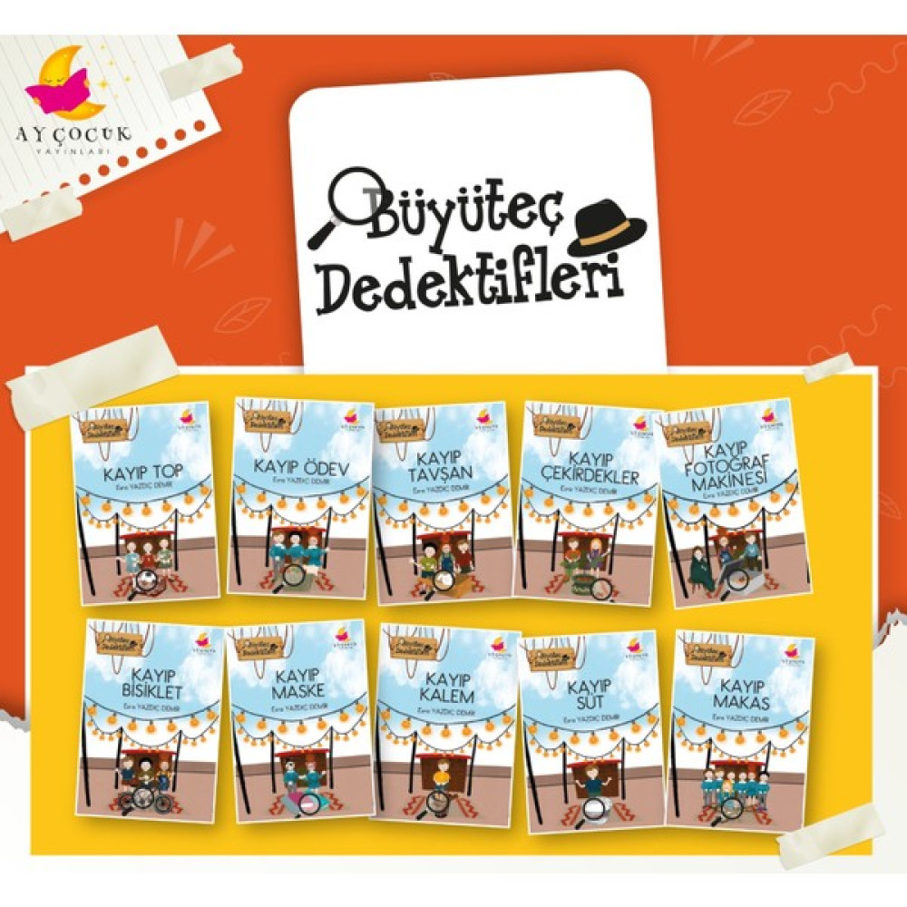 Ay Çocuk Yayınları 3. ve 4. Sınıf Hikaye Kitabı Seti (Ciltli) Büyüteç Dedektifleri Serisi 10 Kitap Set Çocuk Masal Fiyatı