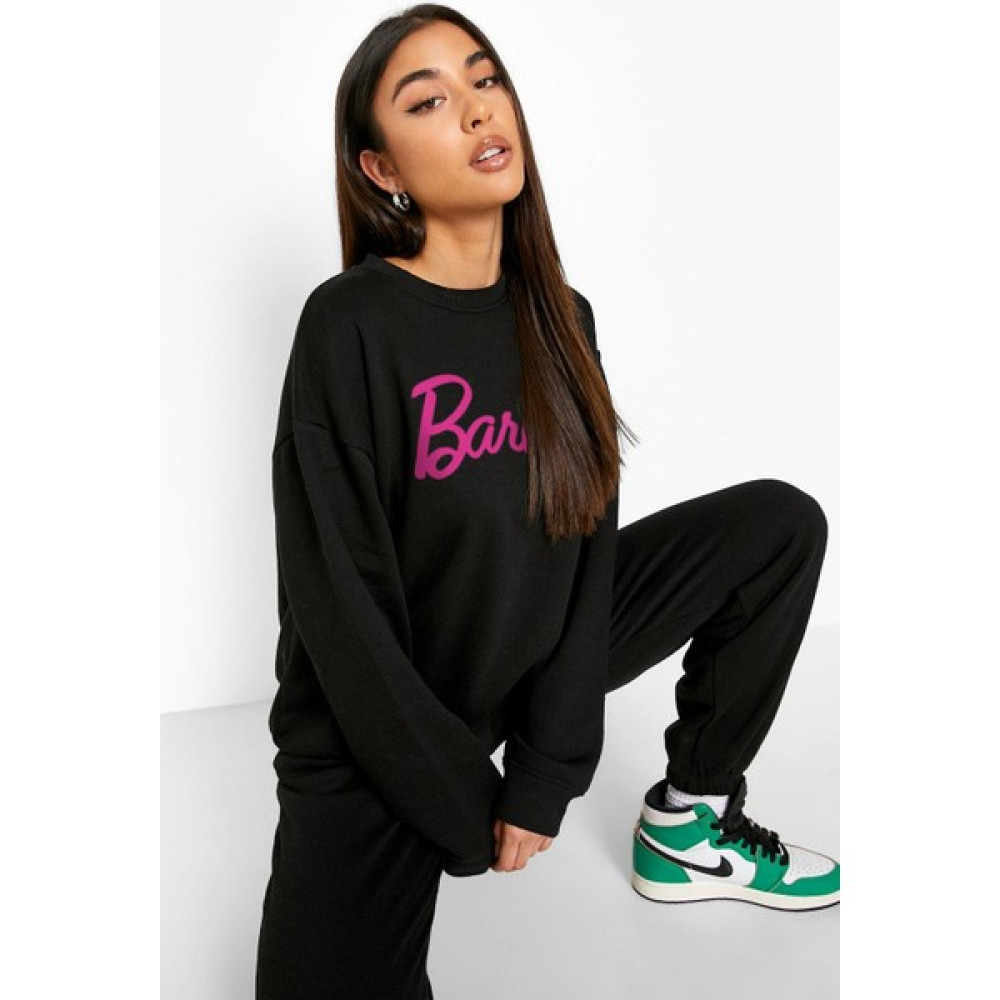 Ay New Moda Aynewmoda Kadın Barbie Baskılı Sweatshirt Eşofman Alt Üst Takımı Bayan Sweatshirt Fiyatı