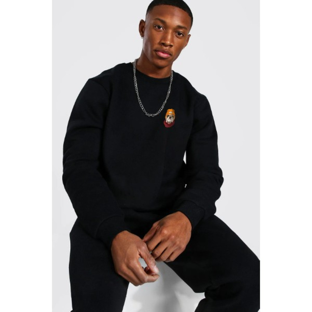 Ay New Moda Erkek Köpek Baskılı Sweatshirt Alt Üst Eşofman Takımı Erkek Eşofman Fiyatı
