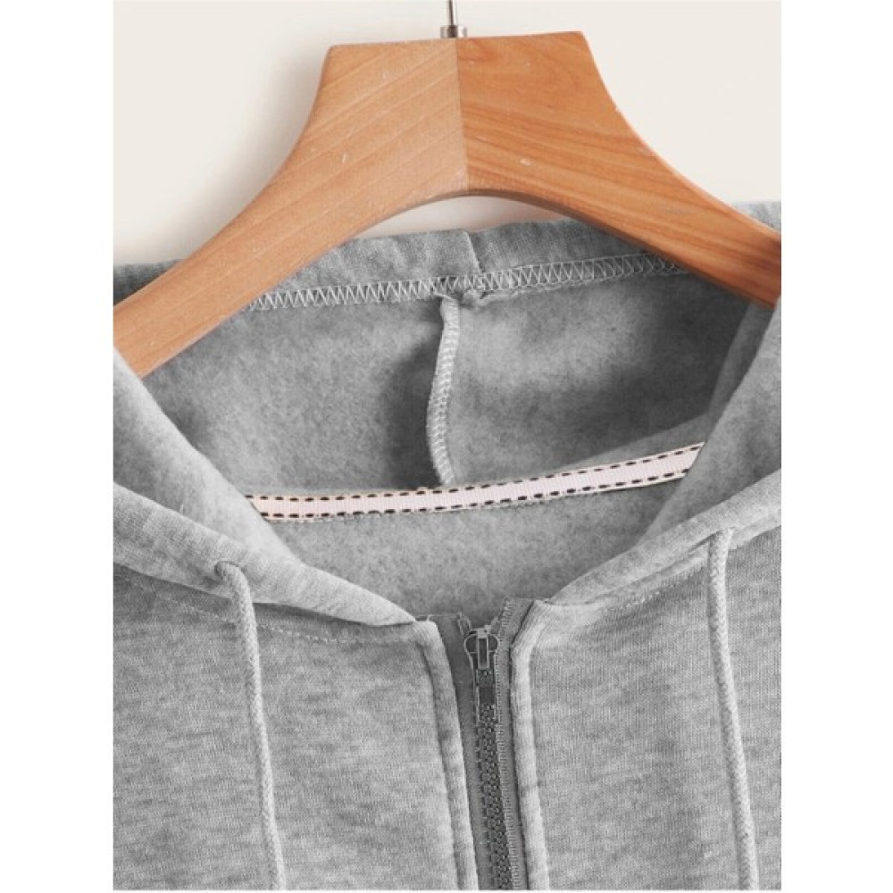 Ay New Moda Grı Kadın Fermuarlı Sweat Hırka Bayan Ceket Fiyatı
