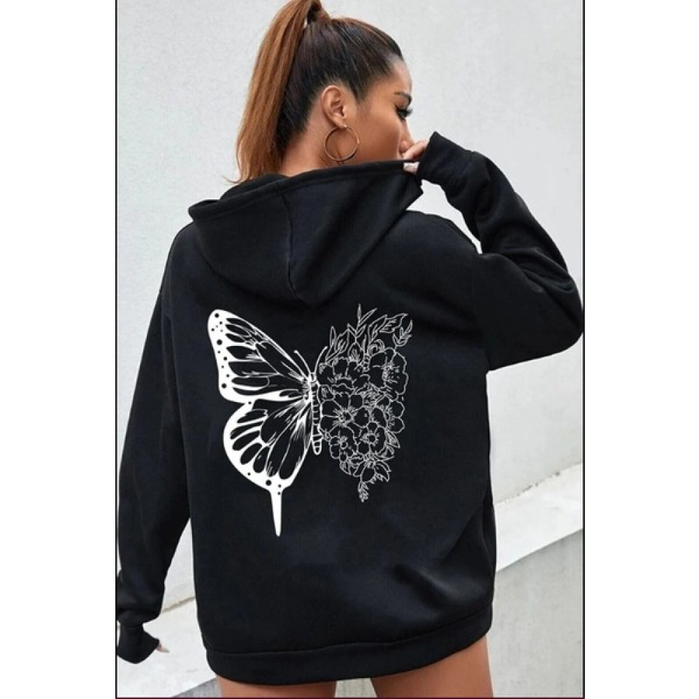 Ay New Moda Kadın Baskılı Kapüşonlu Fermuarlı Sweatshirt Bayan Ceket Fiyatı