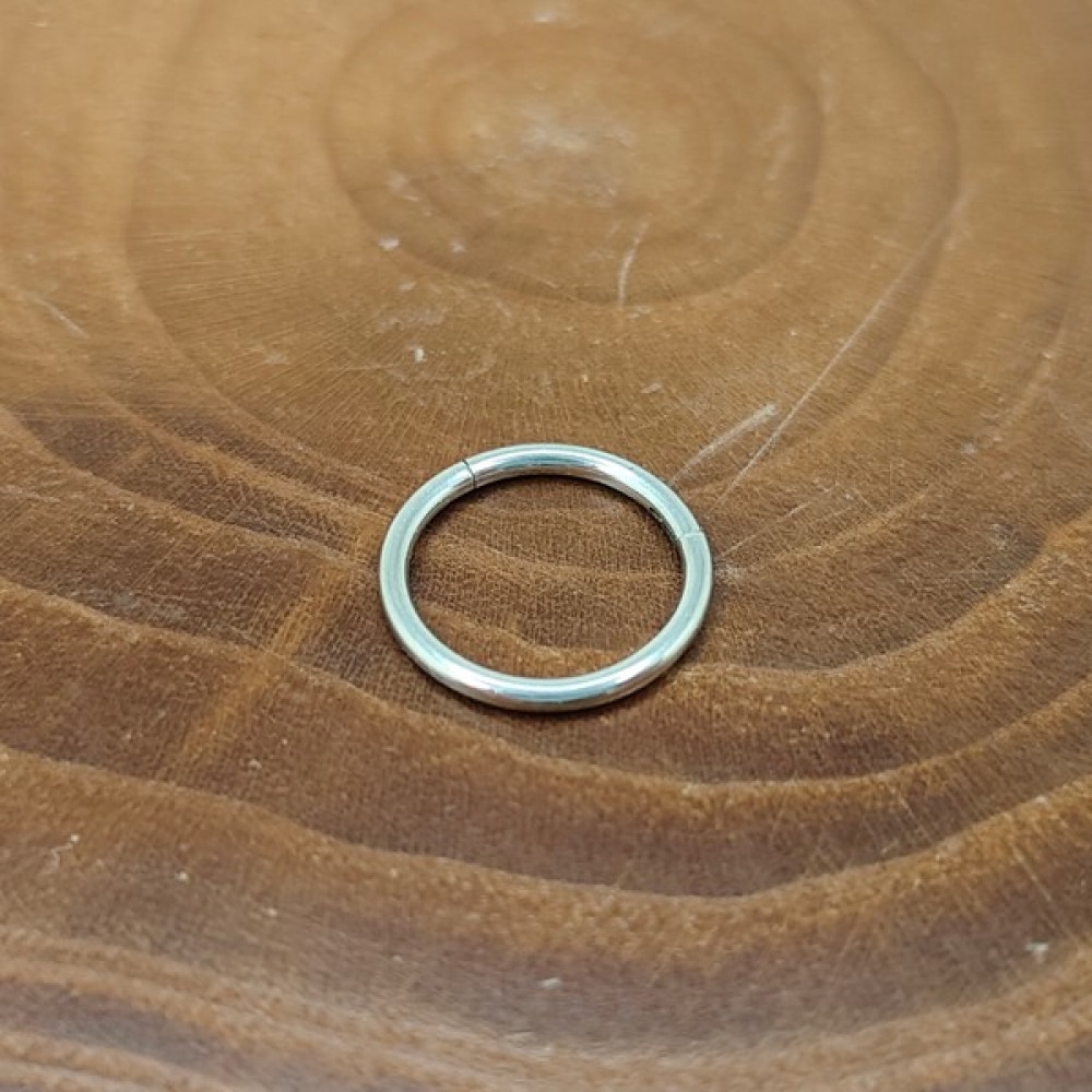 Aya Tasarım Çelik Kararmaz Menteşeli 10MM Halka Piercing - Gümüş Altın & Gümüş Piercing Fiyatı