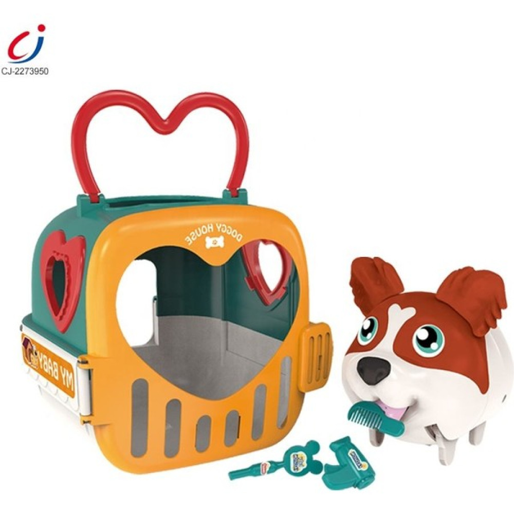 Aya Toys Çocuklar İçin Sesli Köpek Bakım Çantası ve Evi, Kahverengi (Pet House) Oyun Seti Fiyatı
