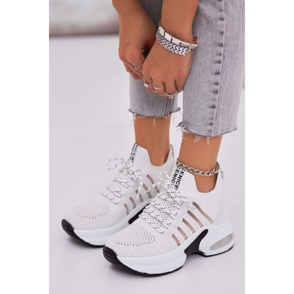 Ayakkabı Delisiyim Dansel Gizli Dolgu Topuk Siyah Triko Ortopedik Taban Kadın Spor Ayakkabı Sneaker Spor Ayakkabı Fiyatı