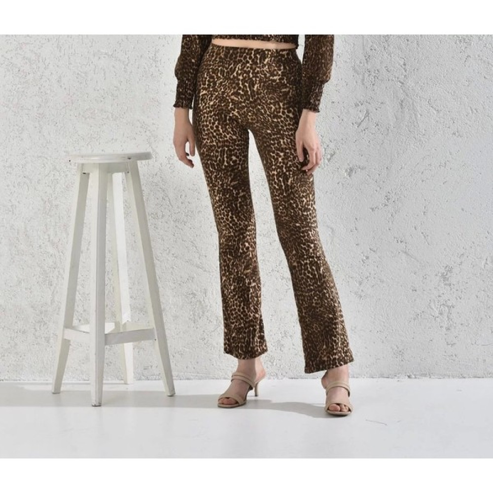 Ayakuydur Kadın Leopar Desenli Süet Pantolon Bayan Jeans / Kot Pantolon Fiyatı