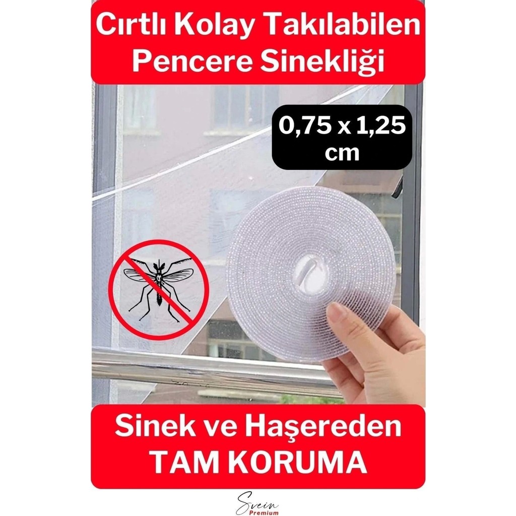 Ayarlanabilir Pratik Pencere Cam Kapı Sineklik Cırt Bantlı Hazır Yapışkanlı 0,75 Cmx1,25 cm - 4 mt - 0,75 x 1,25 cm SSD / Solid State Drive Fiyatı