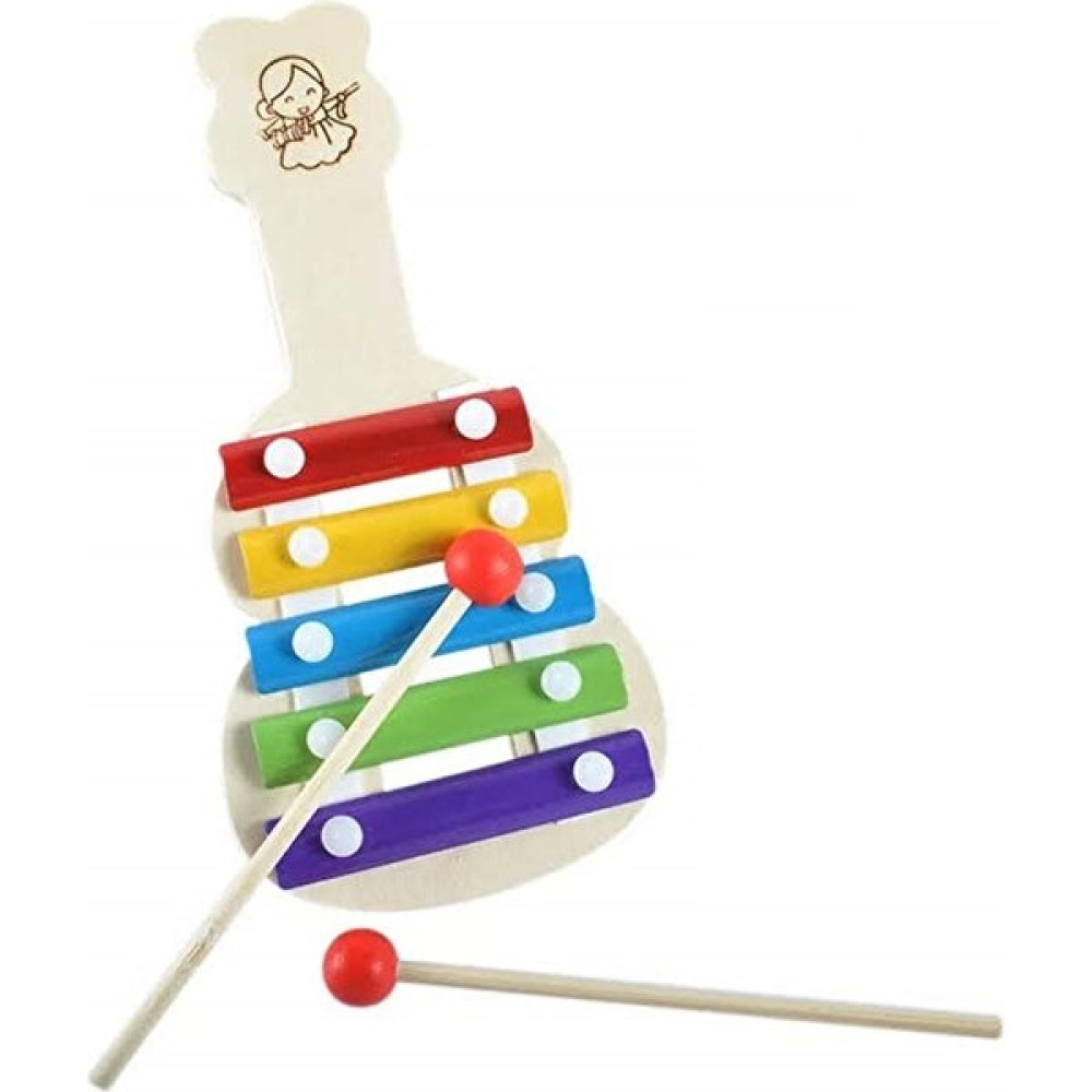 Ayas Eğitici Oyuncak Ahşap Eğitici Geliştirici Ksilefon 5 Li Gitar Bebek Oyuncakları Fiyatı