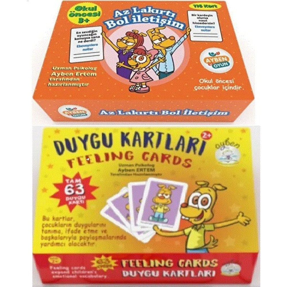Ayben Yayıncılık Duygu Kartları Eğitici Oyun Seti ve Az Lakırtı Bol Iletişim - Okul Öncesi Eğitici Oyuncak Fiyatı
