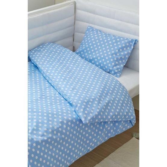 Aybi Baby Beyaz Mavi Basic Bebek Nevresim Takımı