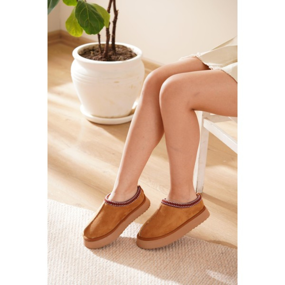 AYCAN SHOES Taba Kadın Ugg Bot Peluş Kısa Bot Sandra Kadın Botları Fiyatı