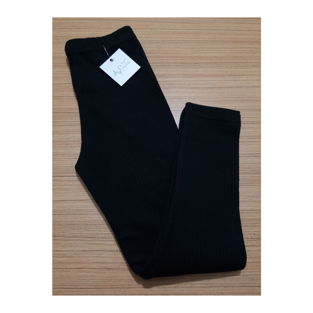 AyCaTa Unisex Fitilli Şardonlu İçi Tüylü Ribana Siyah Çocuk Tayt 1-16 Yaş 11-12 Yaş Beden Tayt Fiyatı