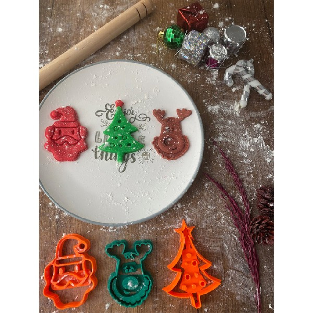 Ayd Boss Noel Baba , Geyik Kurabiye Kalıbı, Yılbaşı Ağacı Kurabiye Kalıbı 3lü Set Christmas 3lü Set Kurabiye Kalıbı Oto Boyaları Fiyatı