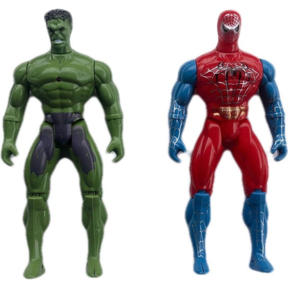 Aydede Oyuncak Avengers Süper Kahraman Hulk ve Spiderman Ikili Set Işıklı Oyuncak 28CM Oyuncak Fiyatı
