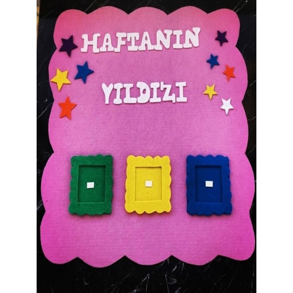 Aydede Oyunevi Haftanın Yıldızı Panosu Okul Öncesi Ilkokul Keçeden Pano Fiyatı