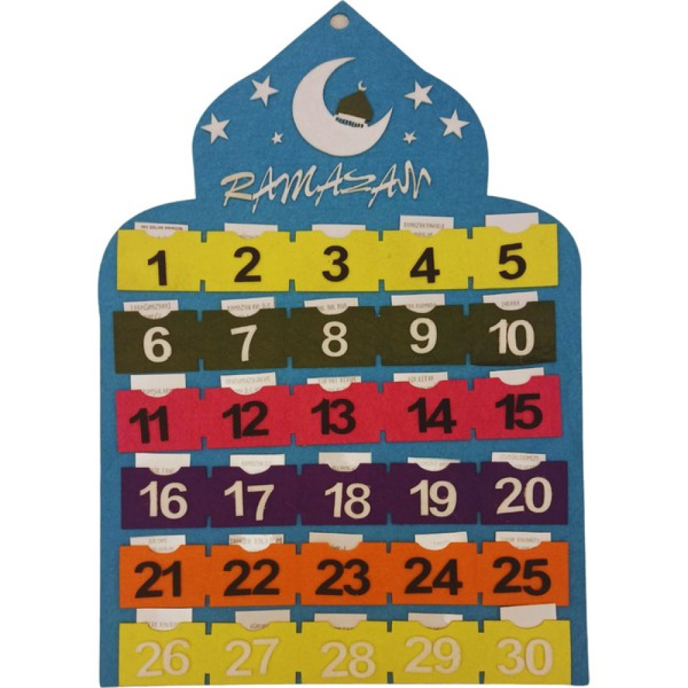 Aydede Oyunevi Ramazan Takvimi Keçe Cepli Çocuk Ramazan Etkinliği Eğitici Oyuncak Fiyatı