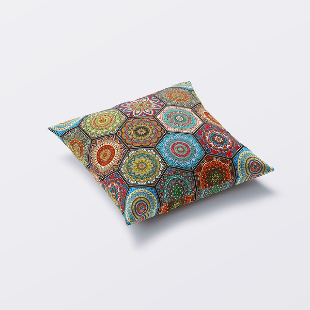 Aydemir Tekstil Geometrik Dijital Baskılı Modern Yer Minderi Kılıfı (Bahçe Minderi) 70X70 - 70 x 70 cm - Gri Salon & Oturma Odası Tekstili Fiyatı