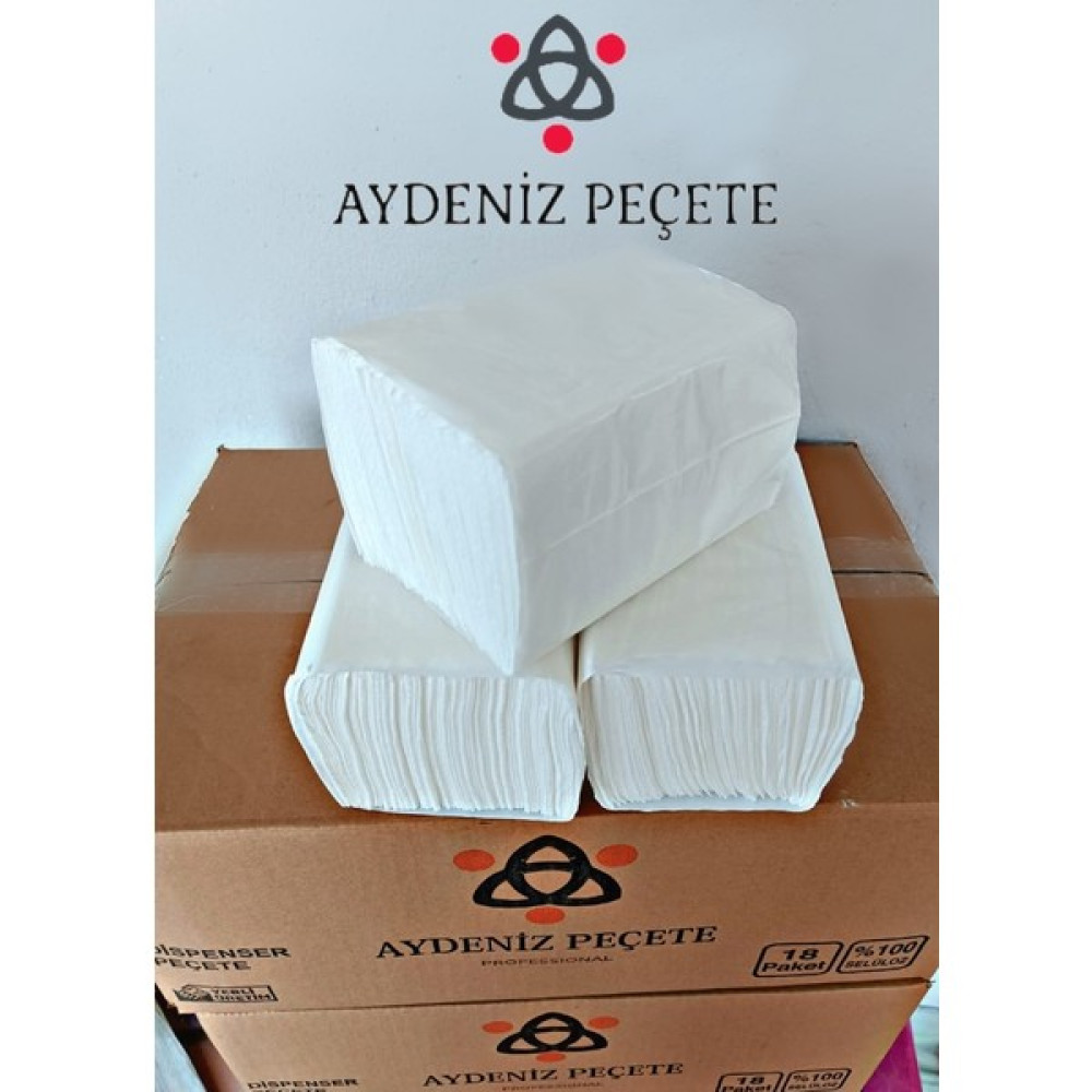 Aydeniz Peçete MASAÜSTÜ DİSPENSER PEÇETE 18 PAKET 100 LÜ 1800 ADET Kendi İmalatımızdır masaüstü dipanser ile kullanıma uygundur Peçete Fiyatı
