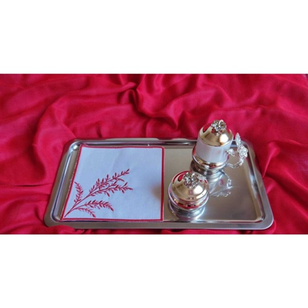 Aydın Çeyiz Paslanmaz Çelik Tepsi 18 x 33 cm( 2 Adet) - 18 cm Servis Tepsisi Fiyatı