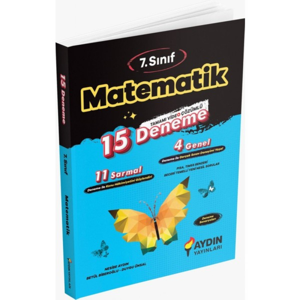 Aydın Yayınları 7. Sınıf Matematik 15 Deneme Temel Yeterlilik Testi (TYT) Fiyatı
