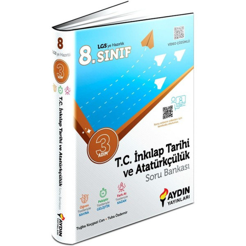 Aydın Yayınları 8. Sınıf Inkılap Tarihi Üç Adım Soru Bankası Kaynak Kitapları Fiyatı