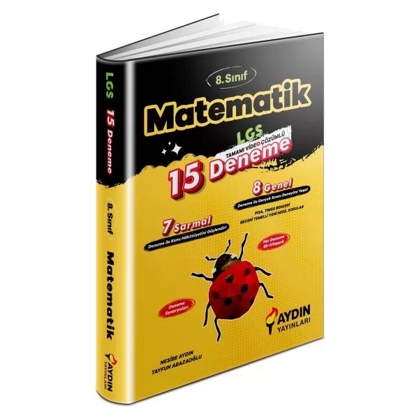 Aydın Yayınları 8. Sınıf Matematik 15 Deneme Matematik Fiyatı
