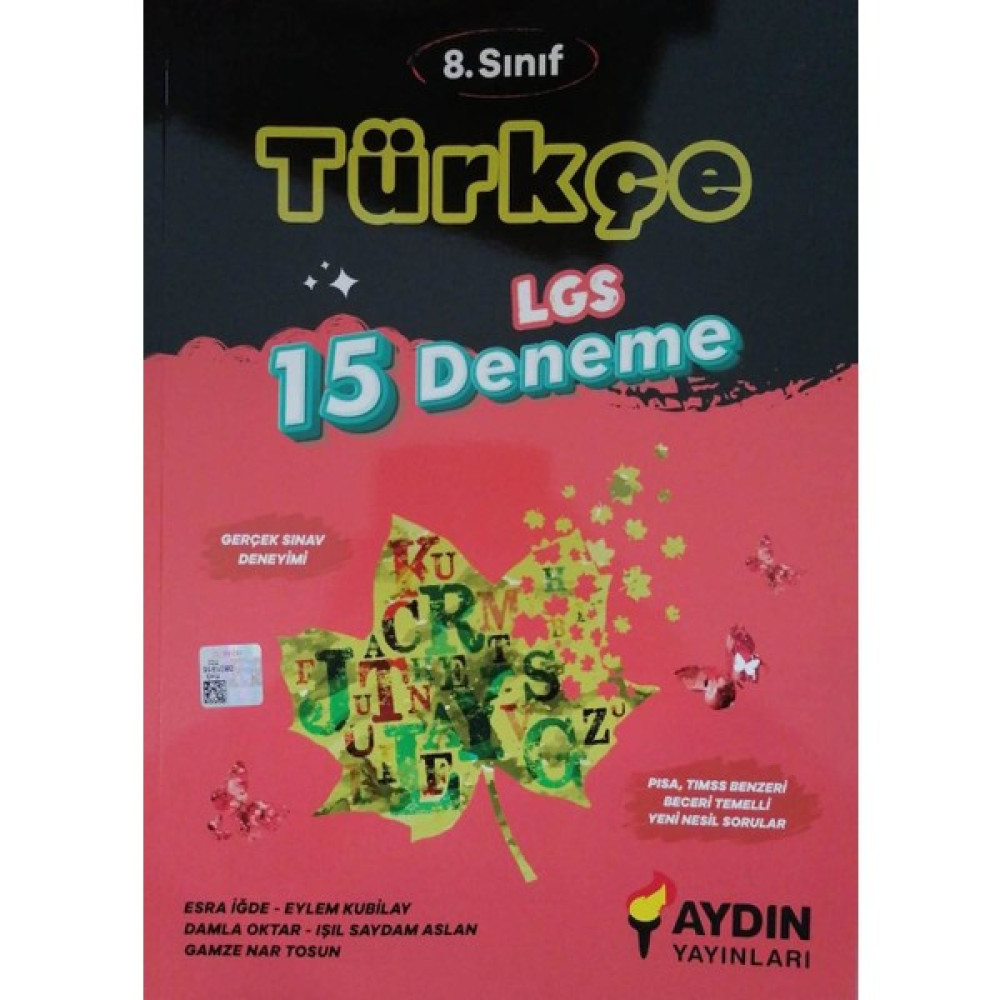 Aydın Yayınları Aydın 8.sınıf LGS Türkçe 15 Deneme Kaynak Kitapları Fiyatı