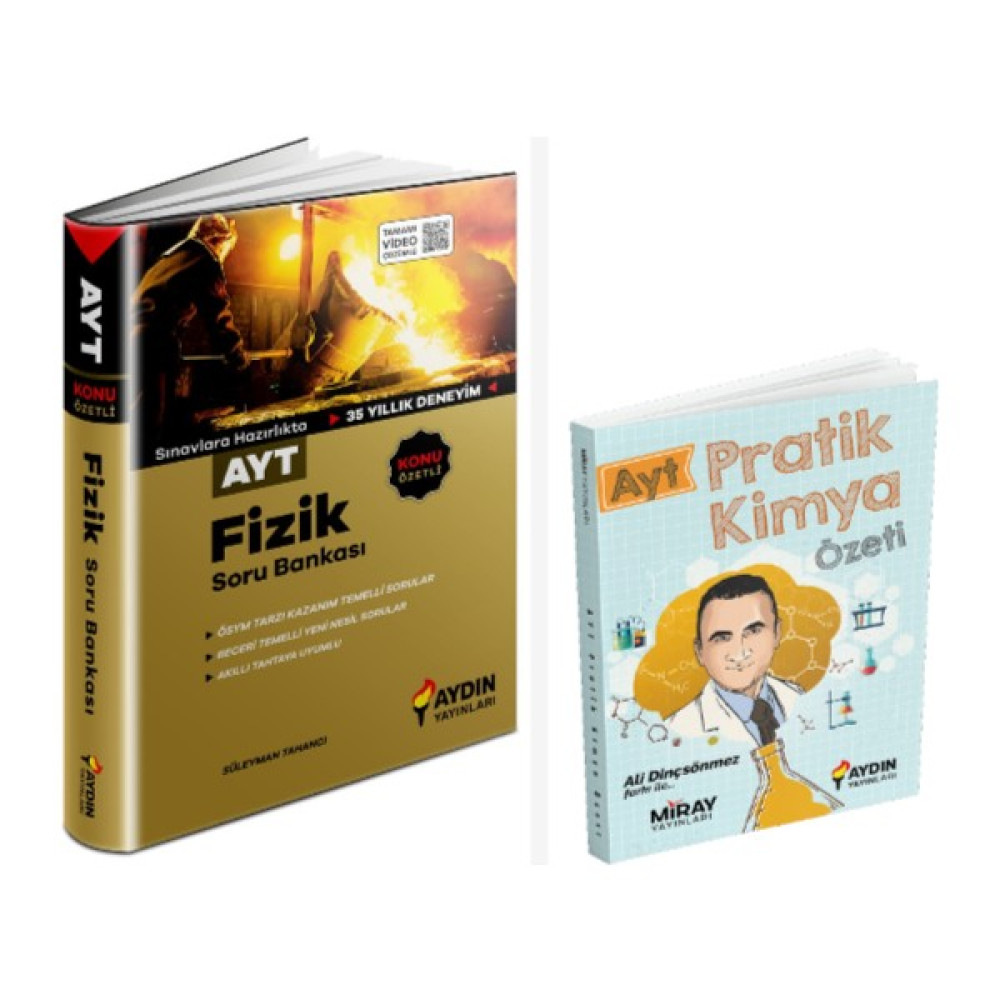 Aydın Yayınları AYT Fizik Soru Bankası & AYT Pratik Kimya Özet Ki Kaynak Kitapları Fiyatı