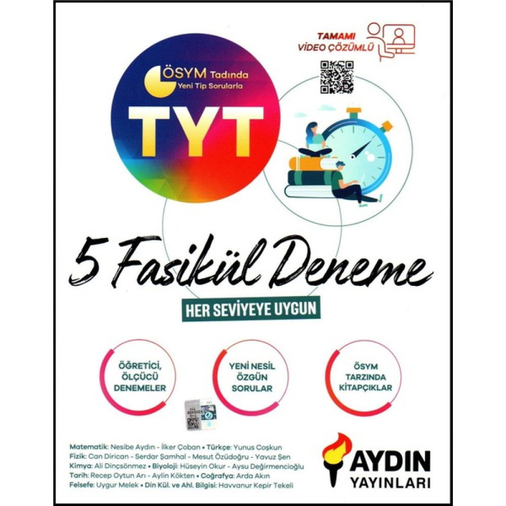 Aydın Yayınları Tyt Fasikül Denemeleri 5 Deneme Temel Yeterlilik Testi (TYT) Fiyatı