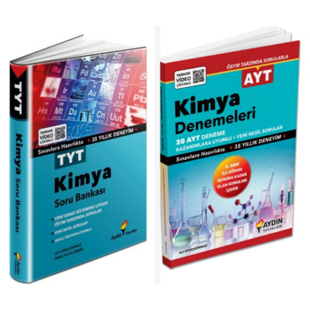Aydın Yayınları TYT Kimya Soru Bankası ve Aydın Yayınları AYT Kimya Temel Yeterlilik Testi (TYT) Fiyatı