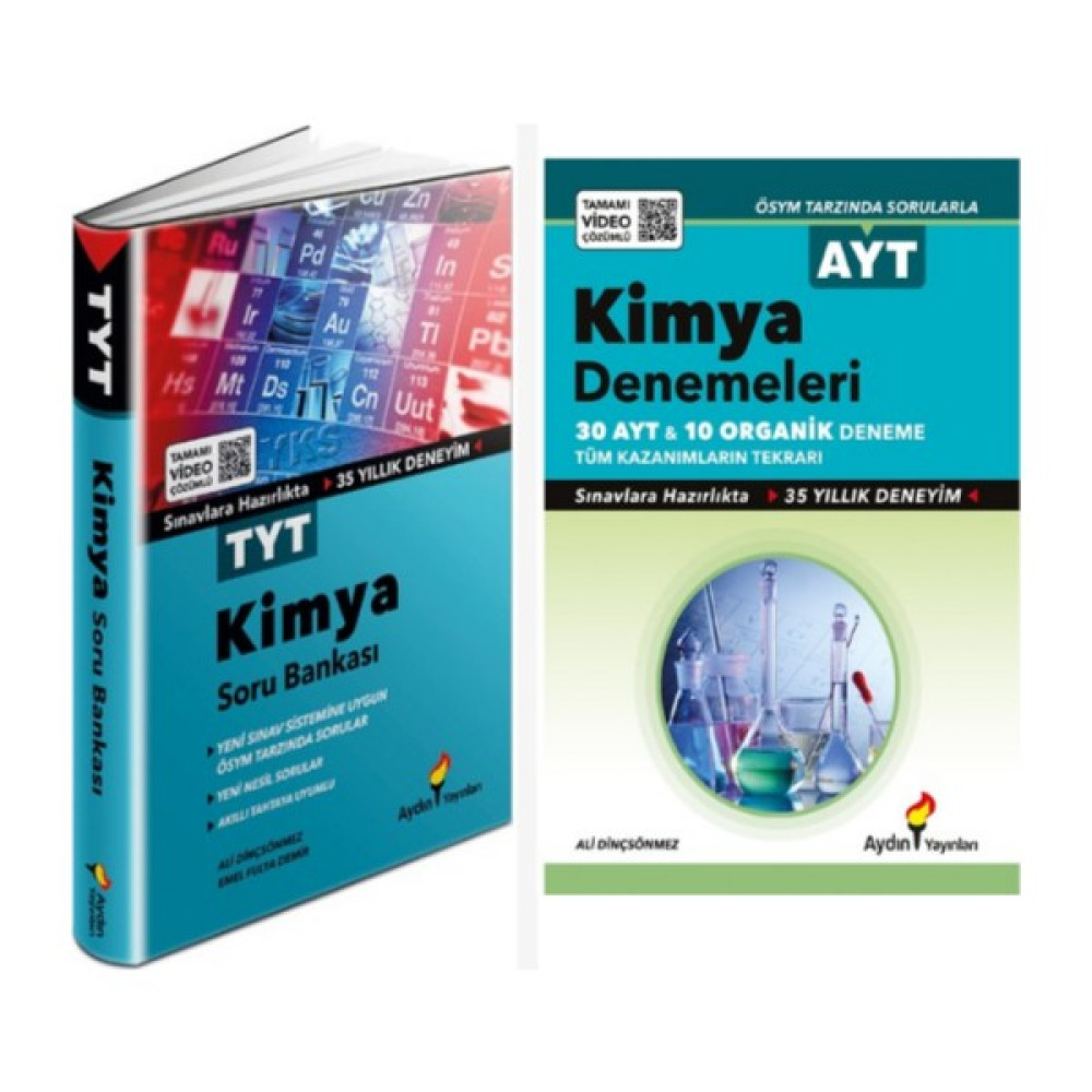 Aydın Yayınları TYT Kimya Soru Bankası ve Aydın Yayınları AYT Kimya Deneme Temel Yeterlilik Testi (TYT) Fiyatı