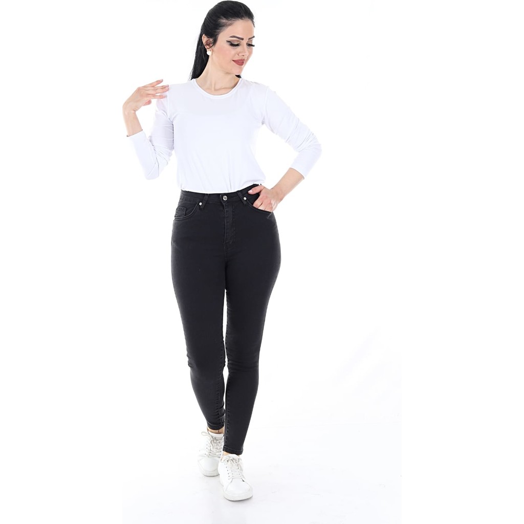 Aydınca Kadın Dar Paça Likralı Yumuşak Kumaş Kot Pantolon (Siyah) Giyim & İç Giyim Fiyatı