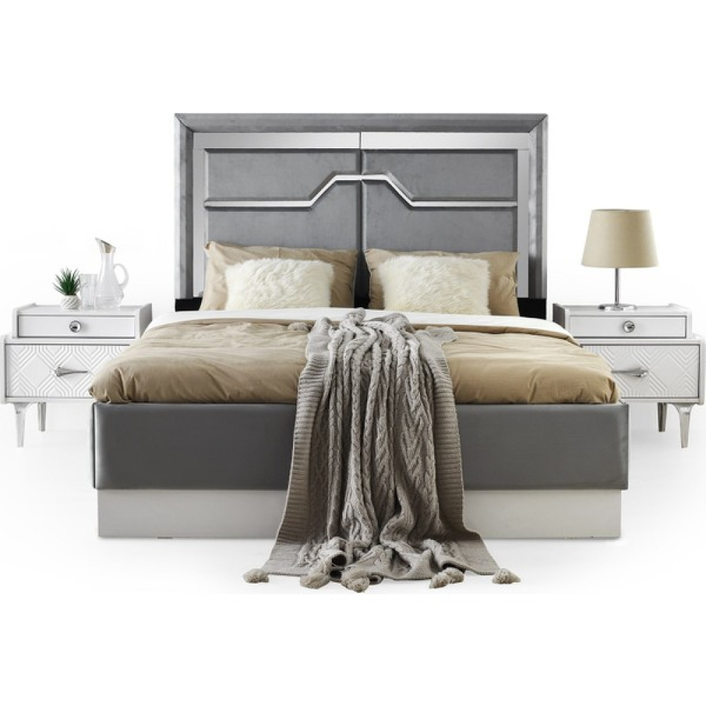 Aydınev Royal Bazalı Karyola ve Başlık - Gri - 160 x 200 cm Karyola Fiyatı