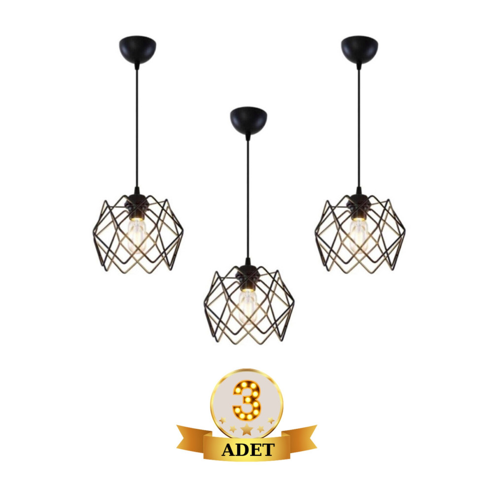 AYDINHOMELİGHT 3 Adet Silvano Avize One Salon Mutfak Banyo Yatak Odası Çocuk Odası Antre Sarkıt Avize Avize Fiyatı