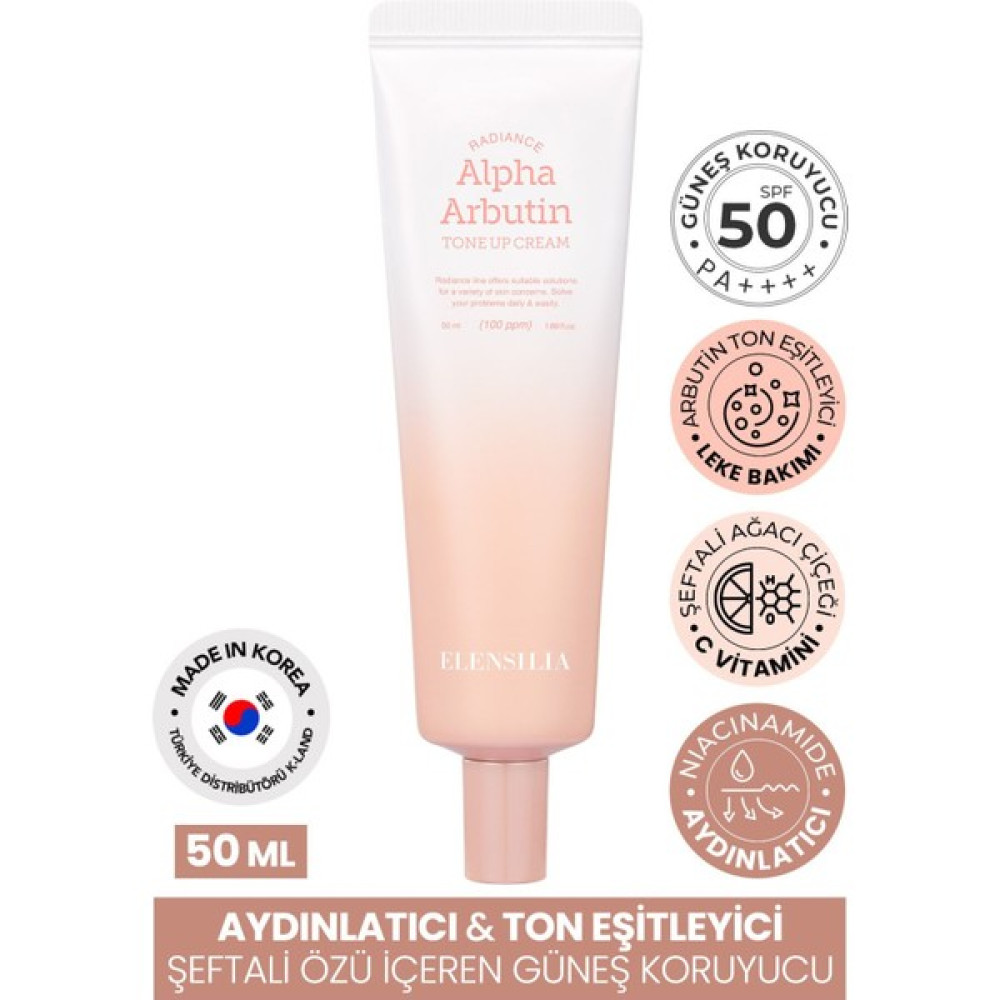 Aydınlatıcı ve Ton Eşitleyici Güneş Kremi Elensılıa Alpha Arbutin Tone Up Cream SPF50+/PA++++ Güneş Kremleri ve Losyonları Fiyatı