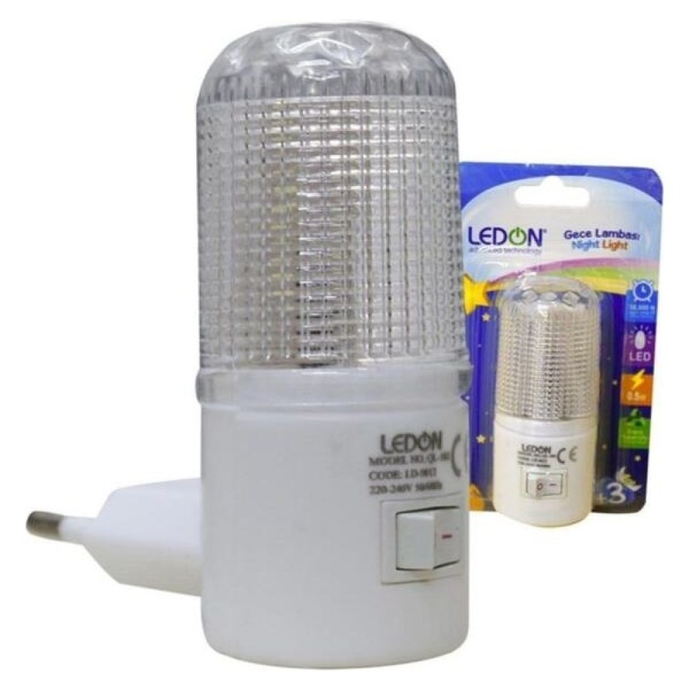 Aydınlı Ledon LD-9012 Ledli Gece Lambası Anahtarlı 0.5W - Renkli Gece Lambası Fiyatı