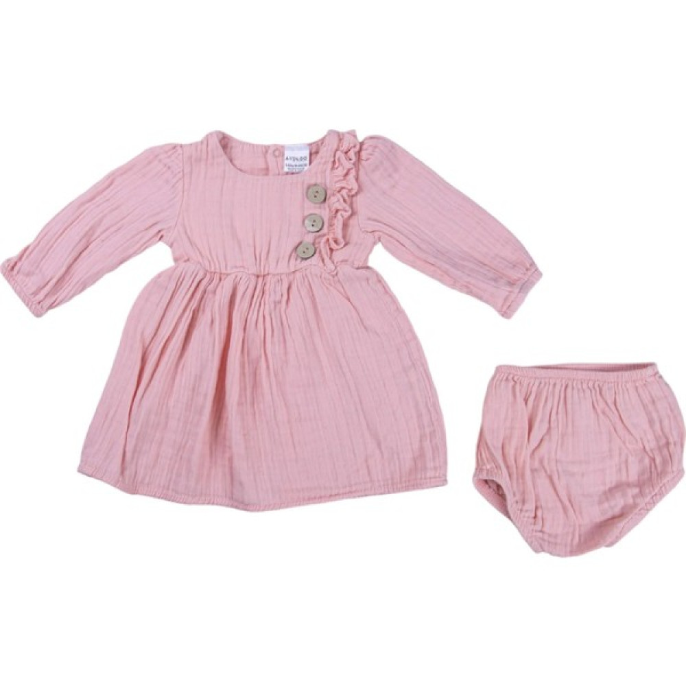 Aydodo Kız Bebek Muslin Elbise Somon Bebek Elbisesi Fiyatı