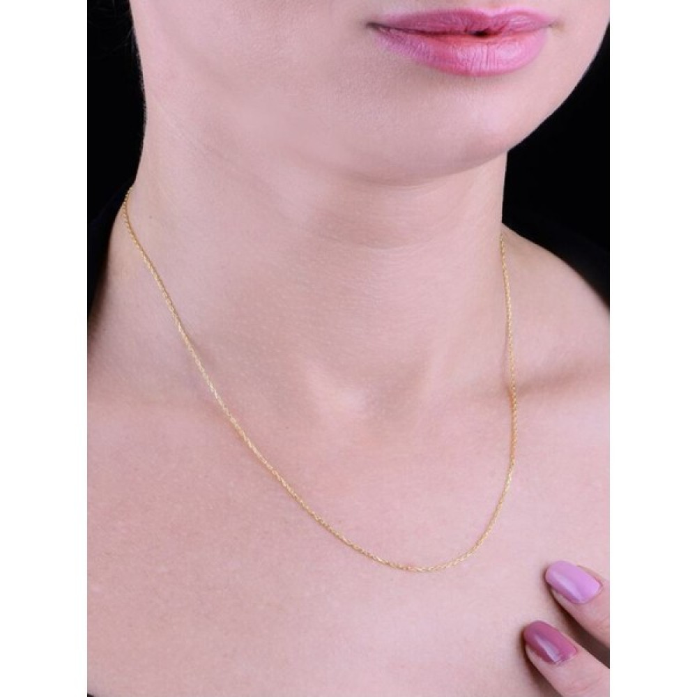 Ayenci 925 Ayar Damgalı Orijinal Gümüş Zincirli Rose Renkli Ince Hayalet Zinciri ve Mücevher Parlatma Bezi - Gold - 45 Gümüş Kolye Fiyatı