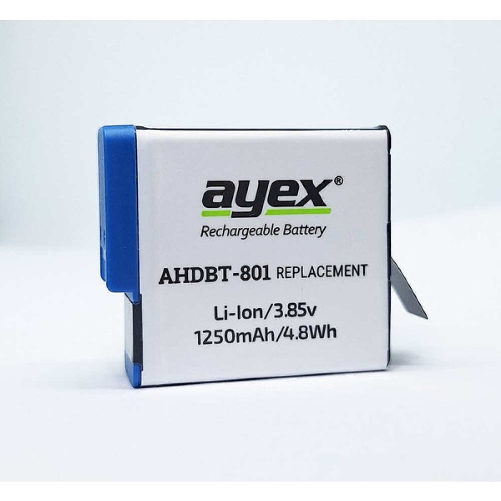 Ayex AHDBT-801 Batarya  Gopro Hero 8, 7, 6, 5 Uyumlu Normal & Şarj Edilebilir Piller Fiyatı