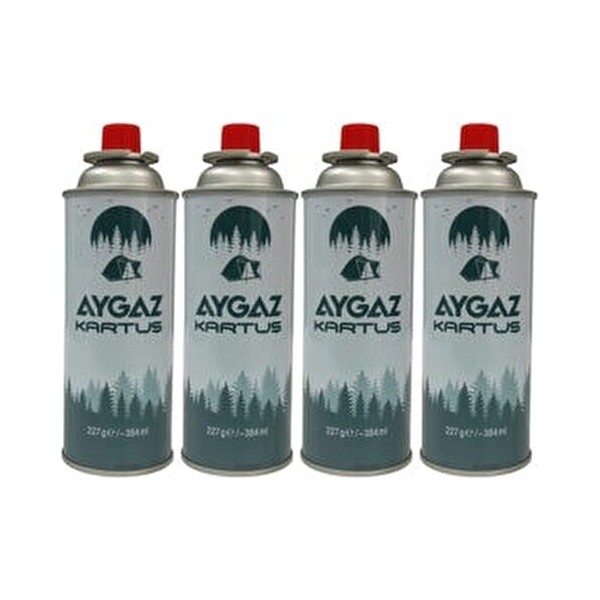 Aygaz 227 gr Kartuş 4'lü Set Butan Gazlı Dış Mekan Ekipmanı Güvenli Kullanım İçin Tonerler Fiyatı