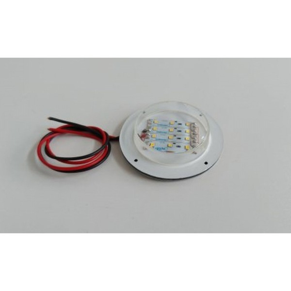 Ayge Su Geçirmez Mini Yuvarlak LED Lamba Marine Yat Tekne Karavan 12V Dc Şeffaf&günışığı - 10 cm - Gün Işığı Led Aydınlatmalar Fiyatı