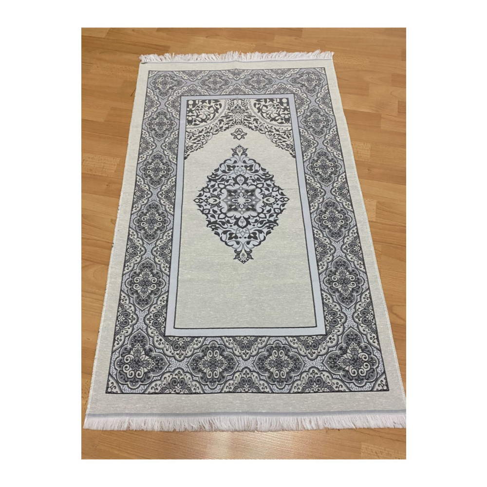 AYHANHOME Desenli Saçaklı Hediyelik Bohçalık Tafta Gri Seccade 70 x 110 Beden Seccade Fiyatı