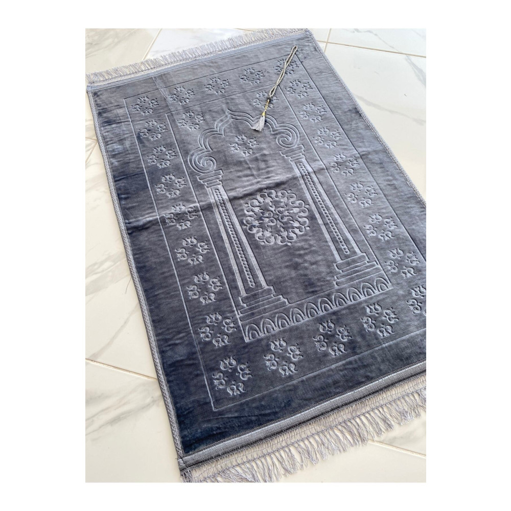 AYHANHOME Lüks Kalın Yumuşak Peluş Kaymaz Taban Özellikli Hediyelik Çeyizlik Seccade Tesbih 80 x 120 Beden Seccade Fiyatı