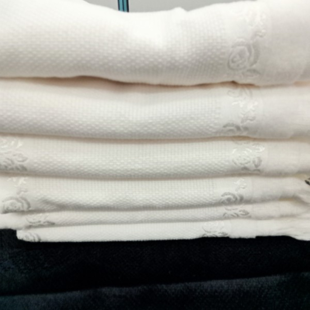 AYHOME Kanaviçe Işleme Kadife Soft Krem Havlu Seti 6 Adet 50 x 90 cm El / Yüz Havlusu Fiyatı