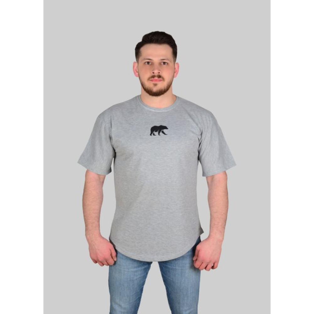 Ayı Baskılı Gri Oversize T-Shirt Erkek T-shirt Fiyatı