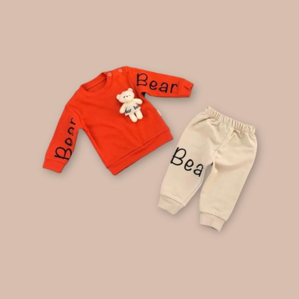 Ayıcık Detaylı Uniseks Ikili Takım Bebek Sweat Shirt Fiyatı