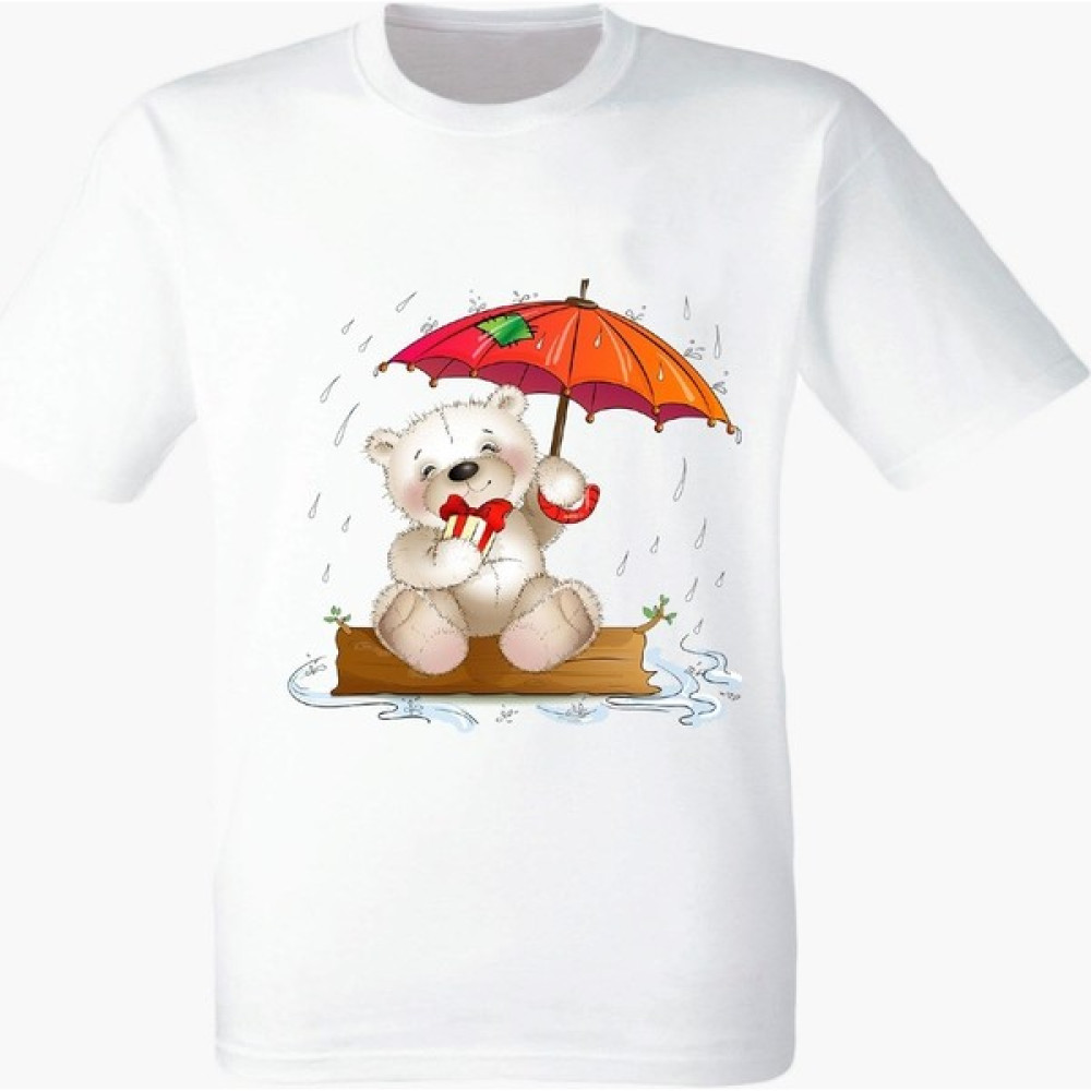 Ayıcıklı Beyaz Tshirt Kız Çocuk T-shirt Fiyatı