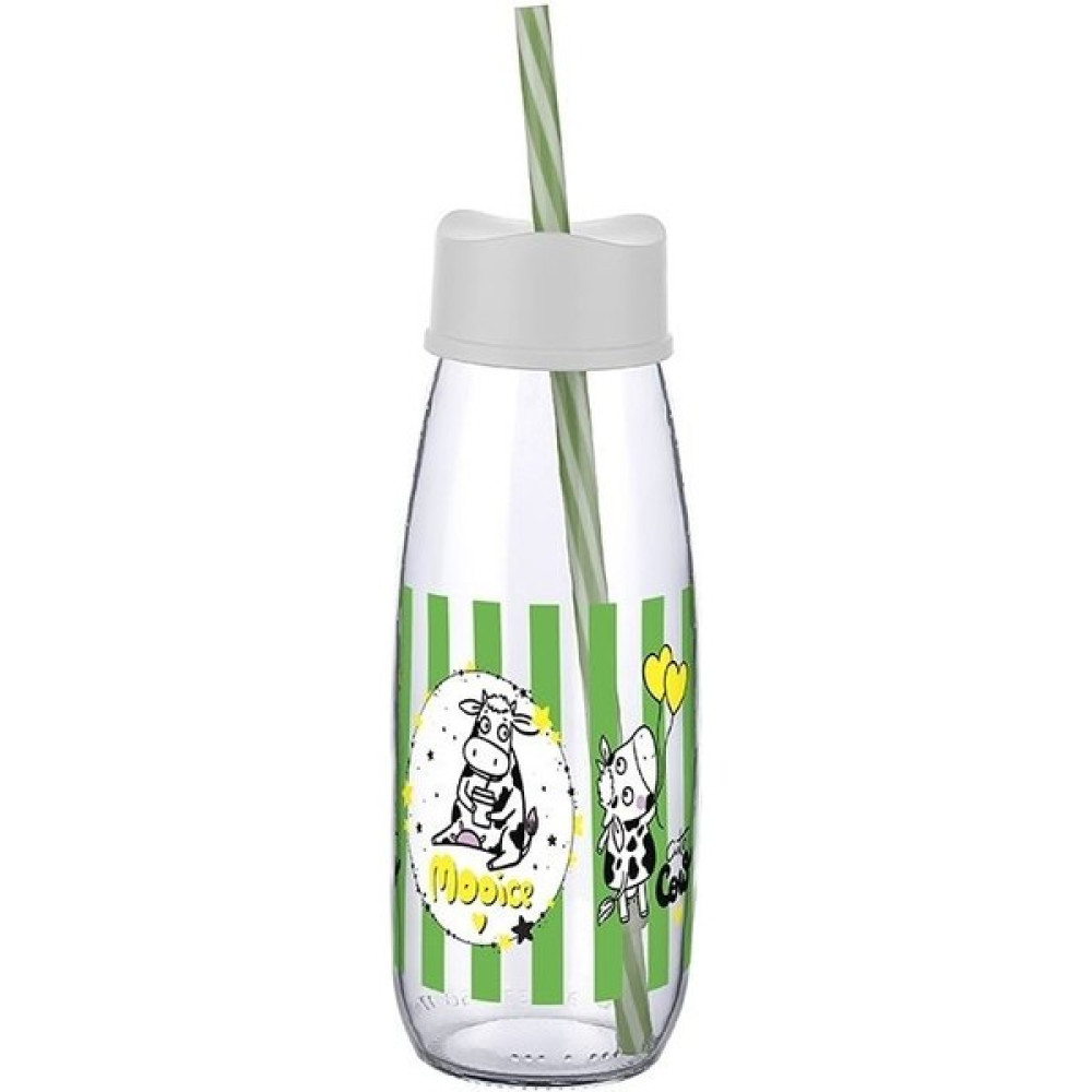 Ayithalat Hayvan Figürlü Pipetli Su ve Süt Şişesi Cam 500 ml Suluk Fiyatı